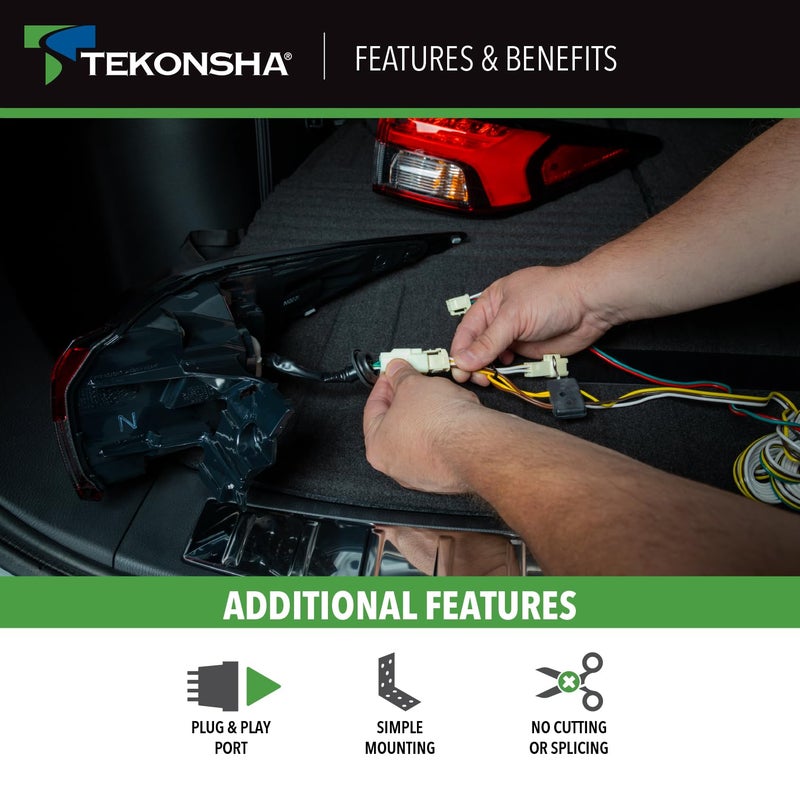 Tekonsha 118786 T-OneÂ® T-Connector Custom Harness, 4-Way Flat, w/Circuit Protected ModuLiteÂ® HD Module, Compatible with 2020-2024 Jeep Gladiator, 2018-2024 Jeep Wrangler. - Image 5